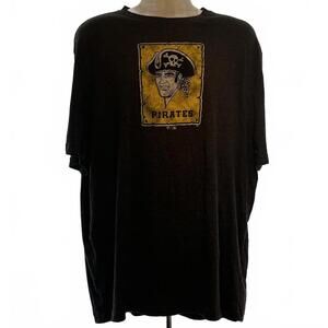 Pittsburgh Pirates Men's 2XL Black T-Shirt Short Sleeve MLB Fanatics Official